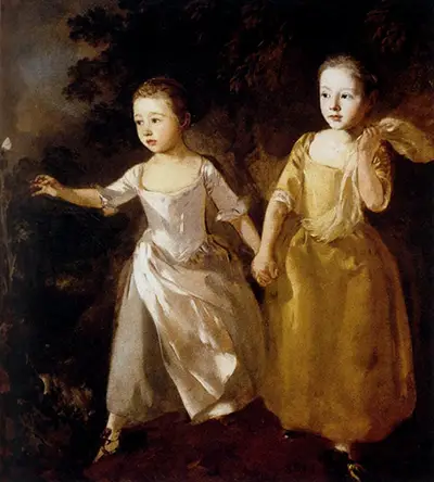 The Painter's Daughters Chasing a Butterfly Thomas Gainsborough